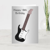 エレクトリックギターパーソナライズされたデザイン18誕生日 カード (正面)