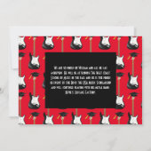 エレクトリックギターロック音楽卒業パーティー 招待状 (裏面)