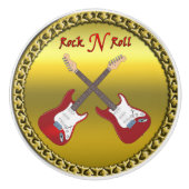 エレクトリックギター付きロックンロール セラミックノブ (正面)