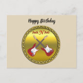 エレクトリックギター付きロックンロール ポストカード (正面)