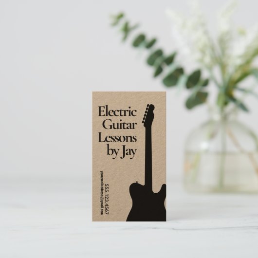 エレクトリックギター先生ギタリストクラフト 名刺 (スタンド正面)