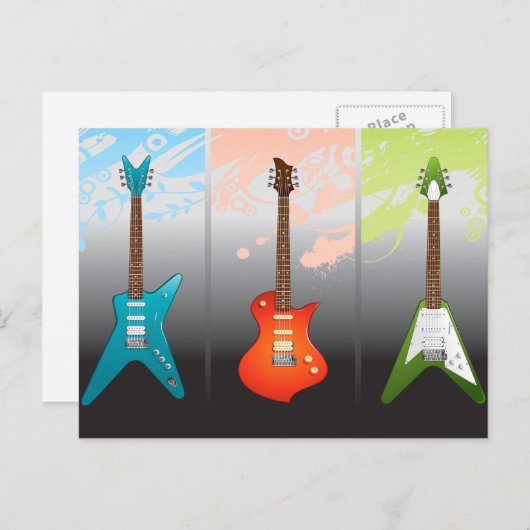 エレクトリックギター愛好家の夢 ポストカード (正面/裏面)
