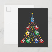 エレクトリックギター クリスマスツリー 音楽好き 案内ポストカード (正面/裏面)