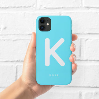 エレクトリックシアン+ブルーモノグラムスマホケース iPhone 11 ケース
