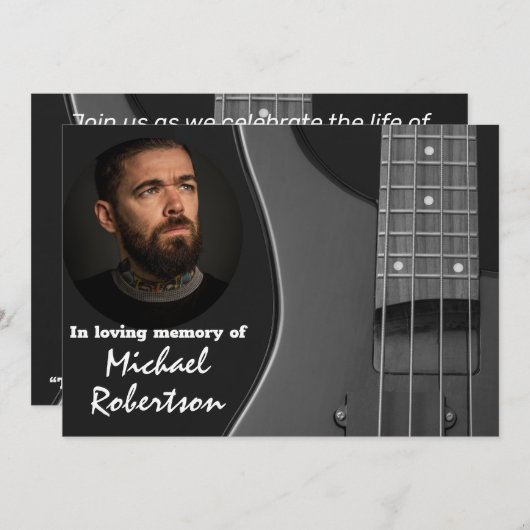 エレクトリックバスギター記念館 招待状 (正面/裏面)