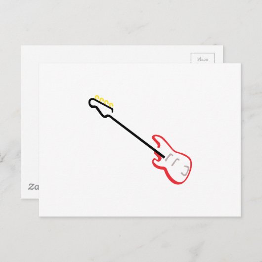 エレクトリックバスギター ポストカード (正面/裏面)