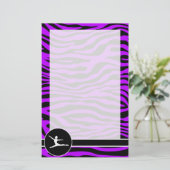 エレクトリックパープルゼブラストライプ;バレエ 便箋 (スタンド正面)