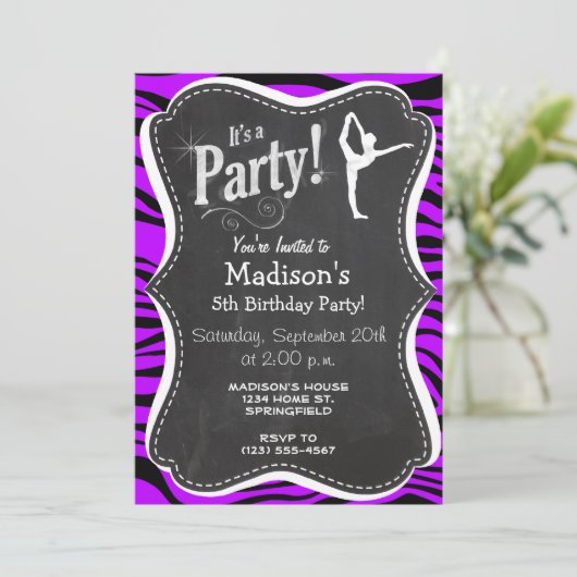 エレクトリックパープルゼブラストライプ;バレエ 招待状 (スタンド正面)