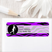 エレクトリックパープルゼブラストライプ;姿スケートで滑る ラベル (インサイチュ)