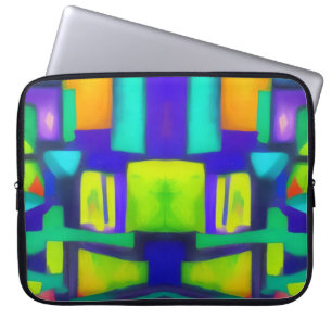 エレクトリックビーブドリームススタイリッシュヴィンテージ抽象芸術アート ラップトップスリーブ