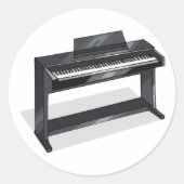 エレクトリックピアノステッカー ラウンドシール (正面)