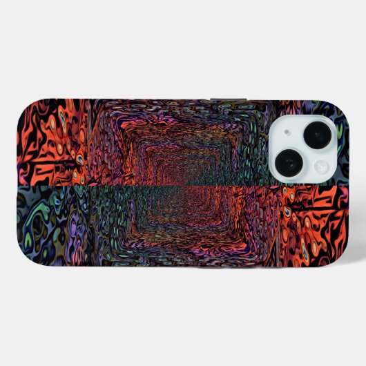 エレクトリックフラクタルカレイドスコープアブストラクトデザイン Case-Mate iPhoneケース (裏面 (横))