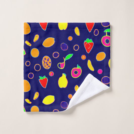 エレクトリックフルーツフェスタデザイン バスタオルセット (ウォッシュタオル)