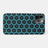 エレクトリックブルーの曼荼羅 Case-Mate iPhoneケース (裏面(横))