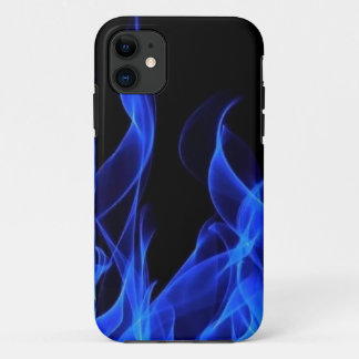 エレクトリックブルーの炎 抽象的な炎 iPhone 11 ケース
