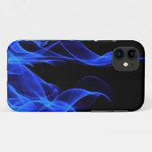 エレクトリックブルーの炎 抽象的な炎 Case-Mate iPhoneケース (裏面(横))