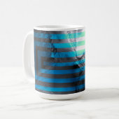 エレクトリックブルーの迷宮 コーヒーマグカップ (正面左)