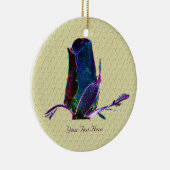 エレクトリックブルーローズブドフローラオーナメント セラミックオーナメント (右)