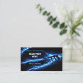 エレクトリックブルー住宅用高圧洗浄 名刺 (スタンド正面)