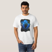 エレクトリックブルー・ザリガニ Tシャツ (正面フル)
