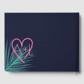 エレクトリックラブネオンピンクたった今結婚しました写真 ゲストブック (裏面)