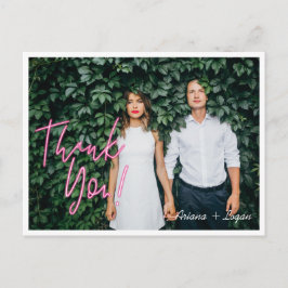 エレクトリックラブネオンピンクハート&タイポグラフィ写真 ポストカード