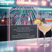 エレクトリックラブネオンピンク熱帯レトロカクテル アクリルサイン