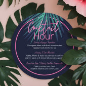 エレクトリックラブネオンピンク熱帯レトロカクテル メニュー