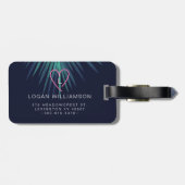 エレクトリックラブネオンピンクMrトロピカル&モノグラム ラゲッジタグ (裏面横)