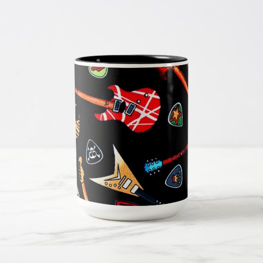 エレクトリックロックギター ツートーンマグカップ (中央)