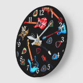 エレクトリックロックギター ラージ壁時計 (傾斜)