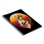 エレクトリック遊ギターのキャットニャー80s90sのVAPORWAVE ノートブック (右側)