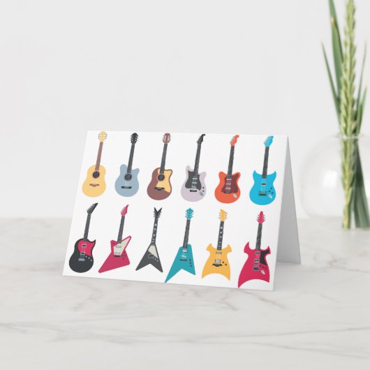 エレクトリック ロック ギター サンキューカード (正面)