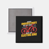 エレクトレットバイクを持った老人 マグネット (正面/裏面)