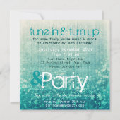 エレクトロドリームパーティー誕生日招待状 招待状 (裏面)