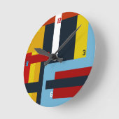 エレクトロニクスおよびテクノロジーのアクセサリーの塊 ラウンド壁時計 (傾斜)