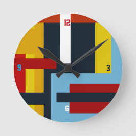 エレクトロニクスおよびテクノロジーのアクセサリーの塊 ラウンド壁時計