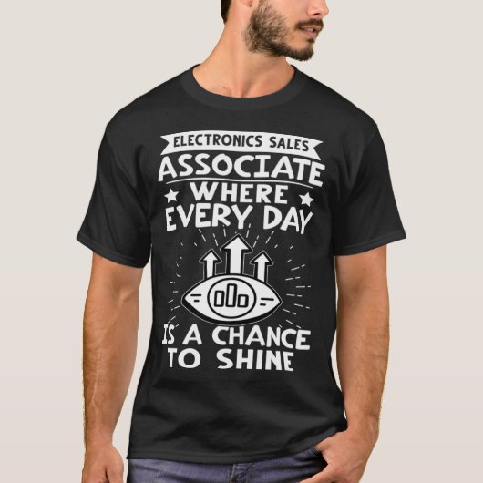 エレクトロニクスの販売担当者は毎日チャンスだ Tシャツ (正面)