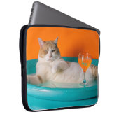 エレクトロニクスバッグの明るいバッグと猫の横 ラップトップスリーブ (正面右)