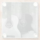 エレクトロニクラシッククス付きアコースティックギター ガラスコースター (裏面)