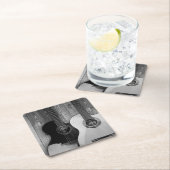 エレクトロニクラシッククス付きアコースティックギター スクエアペーパーコースター (インサイチュ)