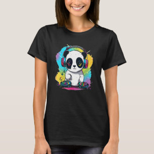 エレクトロミュージックパンダDjテクノEDMフェスティバル Tシャツ