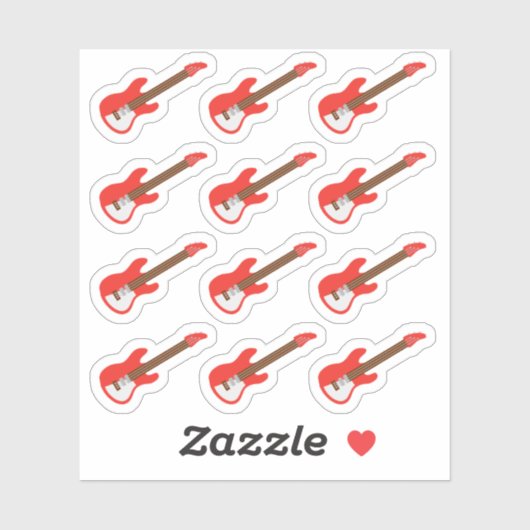 エレクトロ・ギター・ミュージック・レッスン・リマインダー舞城プランナー シール (シート)