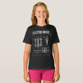 エレクトロ ミュージック ポスター デザイン Tシャツ (正面フル)