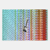 エレクパーソナライズされたティギタモダンー名誕生日 ラッピングペーパーシート (正面2)