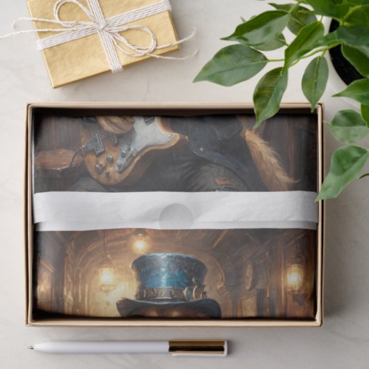 エレクビクトリアンティギター付きゴールデンレトリバー!! 薄葉紙 (ギフト)