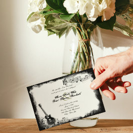 エレクファンキーティギター音楽結婚式招待状 招待状