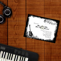 エレクファンキーティギター音楽結婚式招待状