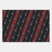 エレクモダンティギターブラックイエローピンクブルーカッコいい ラッピングペーパーシート (正面2)