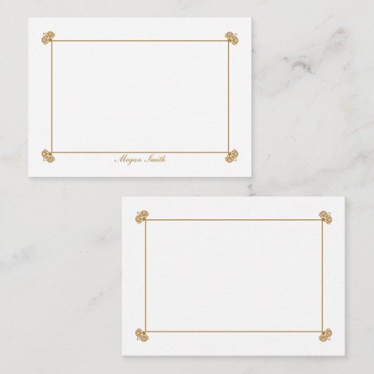 エレグネットパーソナライズされた装飾用フラットノートカード ノートカード (正面/裏面)